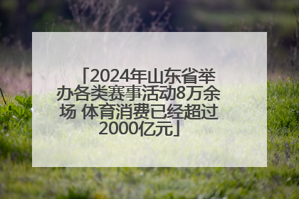 2024年山东省举办各类赛事活动8万余场 体育消费已经超过2000亿元