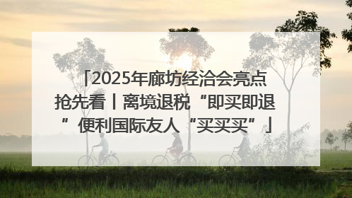 2025年廊坊经洽会亮点抢先看丨离境退税“即买即退”便利国际友人“买买买”