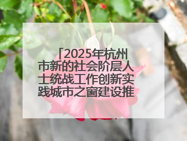 2025年杭州市新的社会阶层人士统战工作创新实践城市之窗建设推进会在拱墅召开
