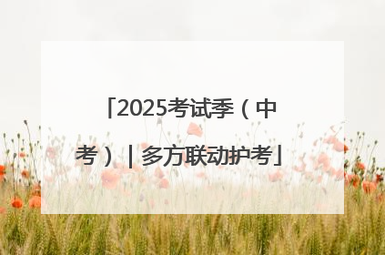 2025考试季（中考）｜多方联动护考