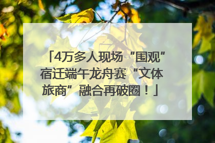 4万多人现场“围观” 宿迁端午龙舟赛“文体旅商”融合再破圈！
