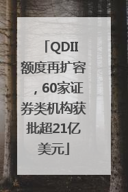 QDII额度再扩容，60家证券类机构获批超21亿美元